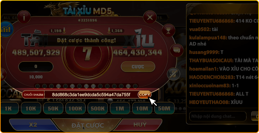 Minh họa kiểm tra mã SHA256 - bước 2
