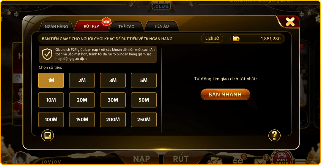 Minh họa xác nhận giao dịch P2P